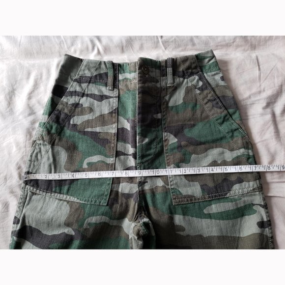 NWOT J. Crew High Rise Wide Leg Camo Pants (00) - Picture 8 of 11